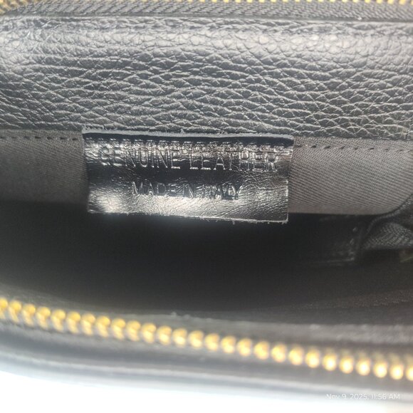 Charlie Leather “Gianella” Black Leather with Fur Handbag & Crossbody–NWT - Picture 7 of 12